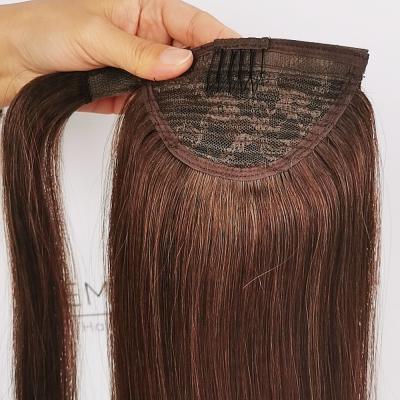 China Salon Silky Straight Professional Virgin Human Drawstring Wrap Around Ponytail for sale