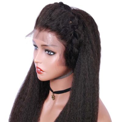 China Curly Elite Curly Wholesale Cheap Price 100% Natural Raw Kinky Curly Hair Transparent Swiss Lace Wigs For Black Women for sale