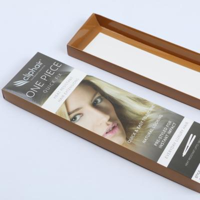 China Recyclable Magnetic Clip In Hair Extension Box Packaging for sale