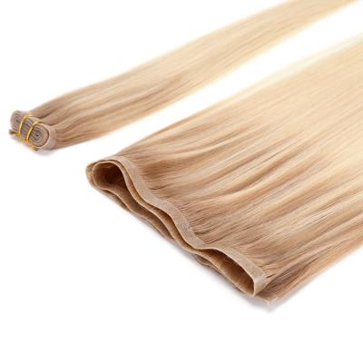 China No Skin Shedding Seamless Invisible Weft New Trend Beaded Hair Extensions , Handtied RussianHair PU Invisible Weft for sale