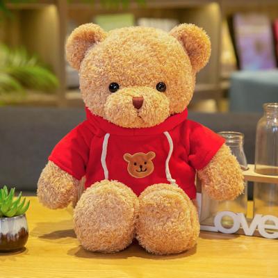 China Eco-friendly Colorful Sweater Bear Doll Teddy Bear Plush Toy Hug Bear Doll Cloth Doll for sale