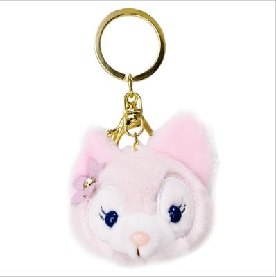 China Eco-Friendly Cute Plush Doll Pendant Key Chain Cartoon Schoolbag Key Chain Fox Face Plush Toy Key Chain for sale