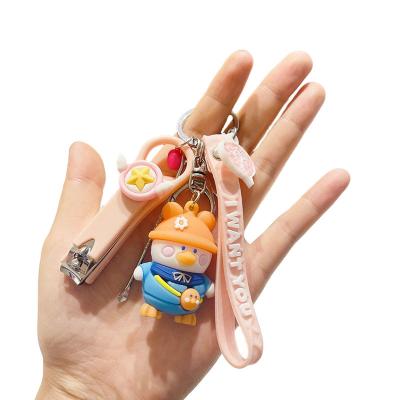 China Eco-friendly Cute Red Pick Nail Clipper Cute Unicorn Doll Silicone Keychain Pendant Bag Net Small Silicone Gift Ear for sale