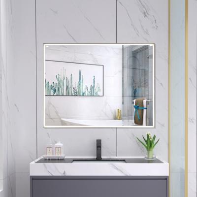 China Bright US&EU Most Popular Zhejiang 5MM Copper Slivered Glass Free Led Bathroom Mirror With Led Light for sale