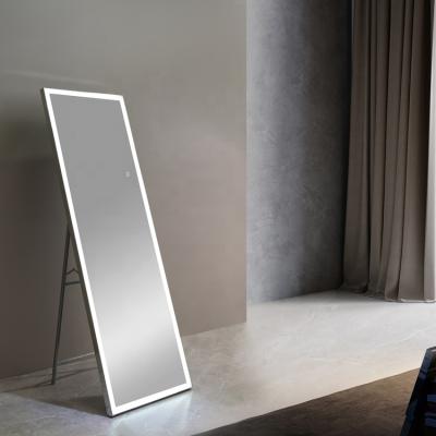 China Minimalist Integral Wall Mounted Light Demister Smart Dresser LED Rectangular Mirror for sale