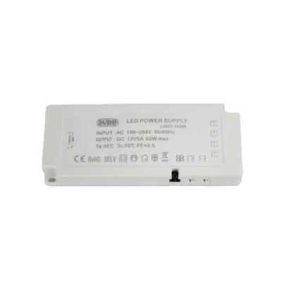 China Easy Installation 60W Power Supply LED Strip Light Driver For Cabinet LGDD-12060 for sale