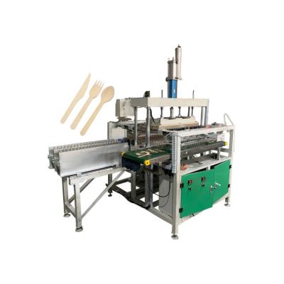 China Full Automatic Disposable Hotels Ice Cream Wooden Spoon Making Machine / Wooden Spoon And Fork Making Machine for sale