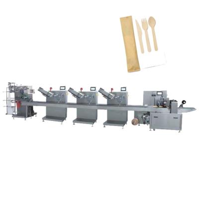 China Wooden Tableware Packing Machine High Speed ​​Multifunctional Full Automatic Filling Disposable Plastic Of Products , Paper Packing 6-12 Times for sale