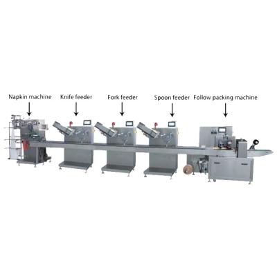 China Fully Automatic Multi Function Wooden Tableware Products Packing Machine for sale