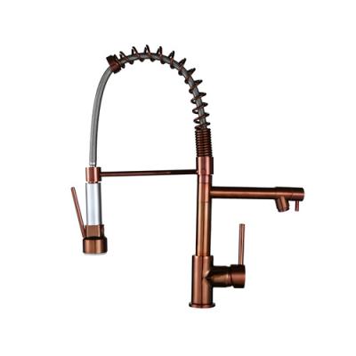 China Sense Faucets Chrome Nickel Plating Black Spring Multifunction Kitchen Pull Down Flexible Faucet Kitchen Faucet for sale