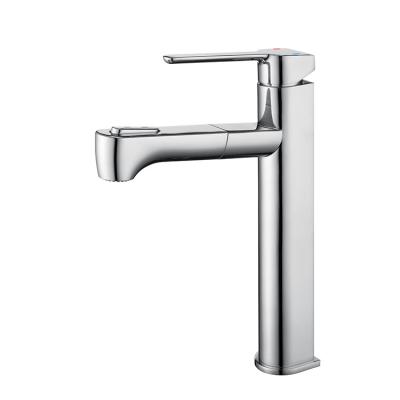 China Sense Faucets Customized Kitchen Faucet Stainless Steel Copper Basin Faucet And Pull Down Long Handle Kitchen Faucet for sale