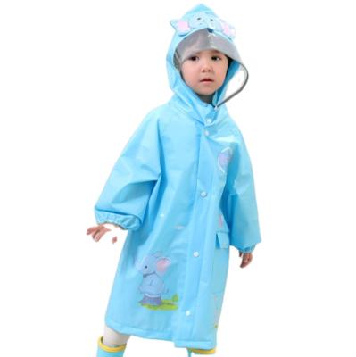 China 100% Cute Girl Plastic Raincoat Kids Waterproof Reusable Hat Raincoat for sale