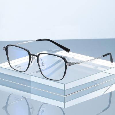 China 2022 Square Classic Pure Titanium Eyewear Bomin Fashionable Plating Alloy IP Optical Eyewear Frames Optical Frames Glasses for sale