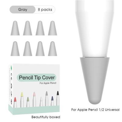 China Shockproof for Apple Pencil Tip Cover, 8 Pack Silicone Rubber Silent Dot Seed Writing Cover Protector for Apple Ipencil 1 2 for sale