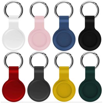 China Key Chain Ring Clip Holder For Apple Airtags Logo Key Case Customized Silicone Air Tag Case Waterproof Cover For Airtag for sale