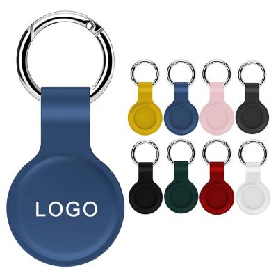 China Waterproof New For Apple Airtags Liquid Silicone Protective Sleeve For Apple Bookmark Tracker Device Key Chain Anti-Lost Protective Sleeve for sale