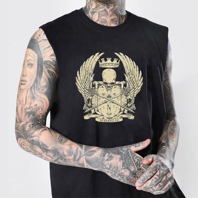 China Easily Transferred To Wing Plastisol Heat Transfer Graphic Custom Apparel Skull Crown Oversized Men's Shape Tide T-shirt for sale