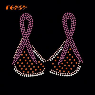 China Flatback Pink Wholesale Ribbon Hot Fix Rhinestone for sale