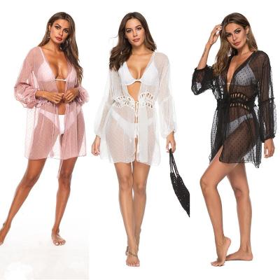 China Non-Toxic Women Ladies Sexy Bikini Cover Up Beach Dress Swimwear Chiffon Beachwear for sale