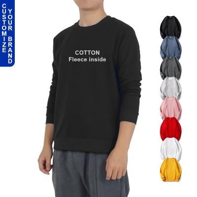 China Wholesale custom blank plain empty crewneck pullover long sleeve cotton men women anti-pilling logo print long sleeve white unisex white unisex sweatshirt for sale