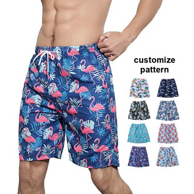 China Custom Logo Pattern Anti-Wrinkle All Over Print Sublimated Polyester Beach Quick Dry Men's Summer Shorts for sale