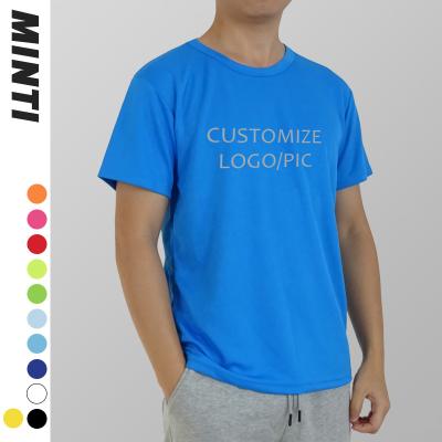 China Men 100% Polyester Sublimation Print Gym Sport Quick Dry Blank Blank Simple Custom Wholesale Anti-Shrink Running Fit T-Shirt 100% With Hole for sale