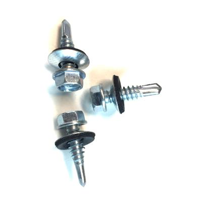 China Pan Wholesale Custom Washer Self Head Drill M8 Hex Flange Roofing Screw for sale