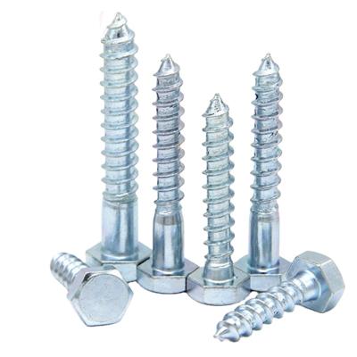 China DIN571 Stainless Steel External Hexagon Wood Screw M6 M8 Titanium Wood Screws for sale