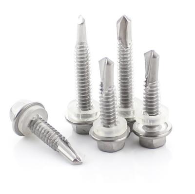 China Stainless Steel Head Direct Cross Countersunk Self Tapping Screw With Rubber Washer for sale