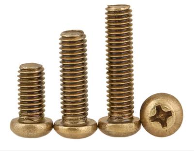 China Stainless Steel Copper Round Cross Head Screw M4 M5 M6 Tooth Machine Head Brass Screws for sale