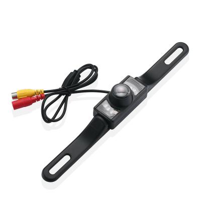 China Waterproof Car 7LED Night Vision License Plate Rear View Reverse Backup Camera for sale