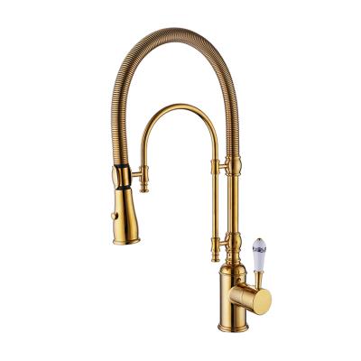 China Modern USA Good Prices Single Handle Fast Shipping Pull Down Kitchen Faucets for sale