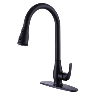 China Dropshipping modern out door usa sus304 kitchen faucet matte black brushed hot and cold mixed pull down kitchen faucet for sale