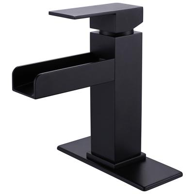 China 2020 Factory Price Contemporary Brass Basin Faucet Waterfall Basin Single Lever Water Faucet for sale