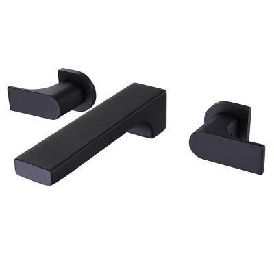 China Modern Manufacturers Selling Matte Black Wall Mounted Basin Faucet for sale