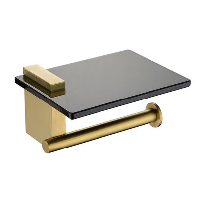 China 2020 Modern Bathroom Products Brass Paper Holder For Toilet for sale