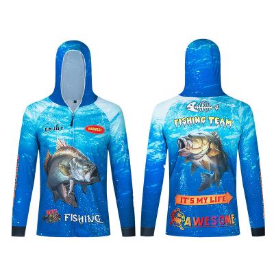 China Outdoor Activities Fishing 2022 New Hood Long Sleeve Breathable UV Protection Fishing Apparel Shirt Quick Dry Fishing Clothes for sale