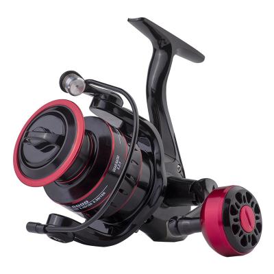 China All Fishing Reels New Red Color 8KG Reel Metal Handle Spinning Water Resistance Max Drag 1000 - 7000 Fishing Reel For Bass Pike Fishing for sale