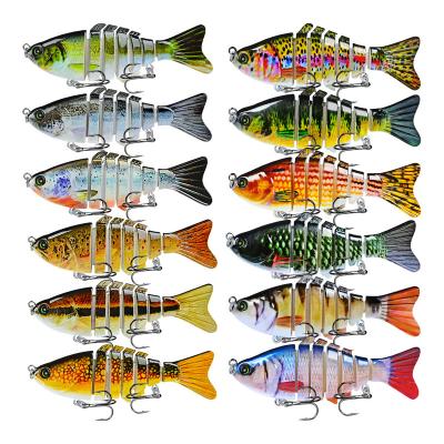 China Plastic YIBAO 10cm 12g 20g 7 Segmented Fishing Lure Catfish Bait Swimbait Multi Sections Jointed JerkBait Wobblers Fishing Lure Tackle for sale