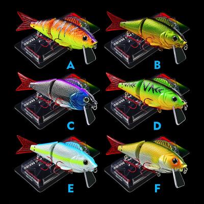 China New Segmented Lure 15cm Bait 48g Fishing Tackle Swimbait Sinking Joint Artificial Fishing Wobblers Hard Bait Lure 2 Sections Joined for sale