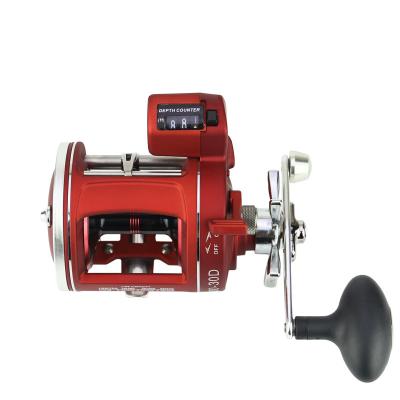 China 12 Straight Ball Bearings Fishing Electric Trolling Line Counter Multiplier AC Drum Fishing Reel High Speed ​​Fishing Reel Trolling Reels for sale