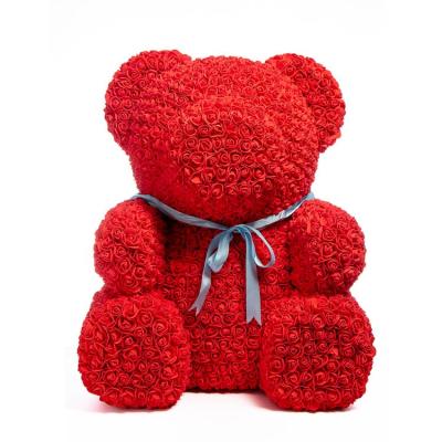 China New 70cm Bracket Gifts 2022 Diy Christmas Valentine's Day Handmade Rose Teddy Bear Gift Hug Bears for sale