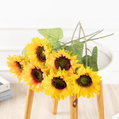 China Fashional Artificial Flowers Simulation Chrysanthemum Latin Diy Home Wedding Decoration Flower Artificial Flower Sunflower Bouquet for sale