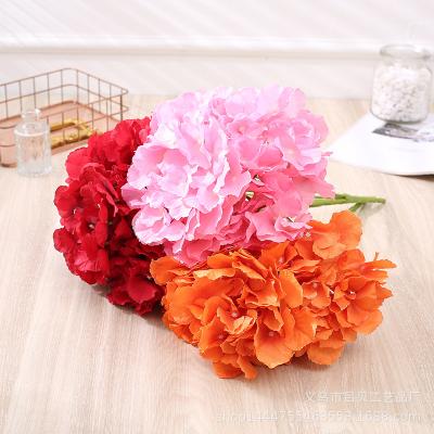 China Fashional Home Arcade Artificial Flowers Wedding Flower Wall Living Room Decoration Main Artificial Flower Flower Arrangement No Leaf Hydrangea Bouquet for sale