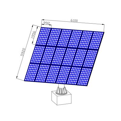 China Hot Galvanizing Double Shaft 15kw Solar Tracker Rotating Solar Panels for sale