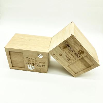 China China Manufacturer Viable Wood Box For Dog Ashes Pet Memorial Custom Urn For Pet Ashes for sale