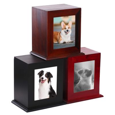 China Free Sample Viable Cremation Box Pet Urn In Memory Of Dog Picture Urns For Dogs for sale