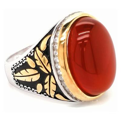 China CLASSIC Silver Rings GIF With CZ 925 Sterling Silver Turkish Agate Ring Fashion Wholesale for sale