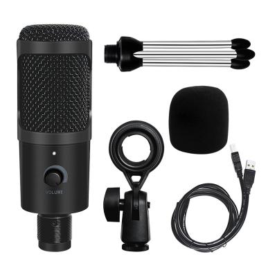 China Microphone USB Handheld Condenser Microphone for Computer Karaoke Studio Microphone for YouTube Gaming MIC Recording with Stand Shock Mount for sale