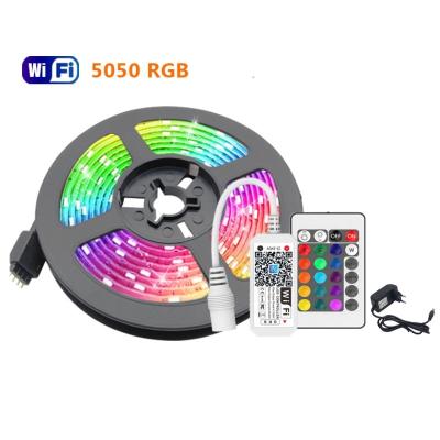 China Decorate Smart LED Strip WiFi App Control Light Color Changing LED To Strip Light Music Sync 24 Key Remote Control for sale